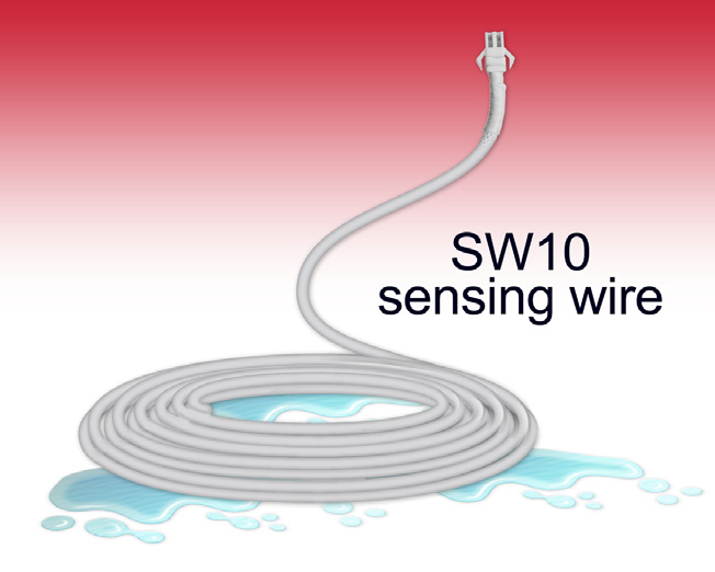 WaterBlock Valve depicted vertically with water shown flowing downward through it.