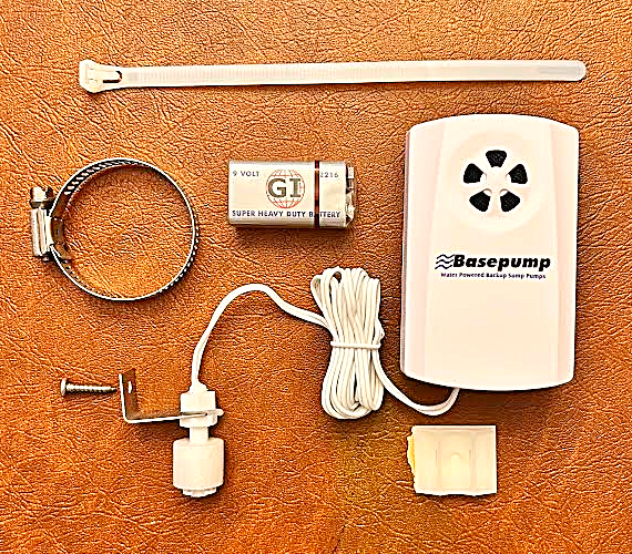 WaterBlock Valve depicted vertically with water shown flowing downward through it.